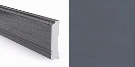 Плинтус фигурный 2070х80х16мм для дверей Profil Doors из экологического шпона серия U, Антрацит